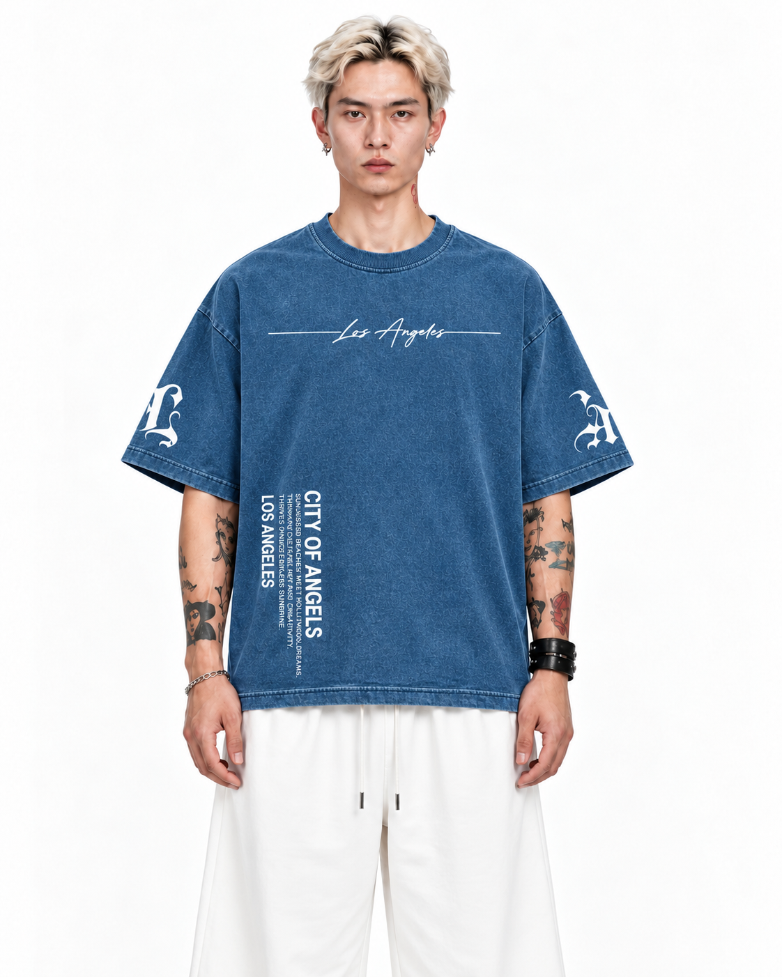 Los Angeles Denim Wash Boxy Fit T-Shirt