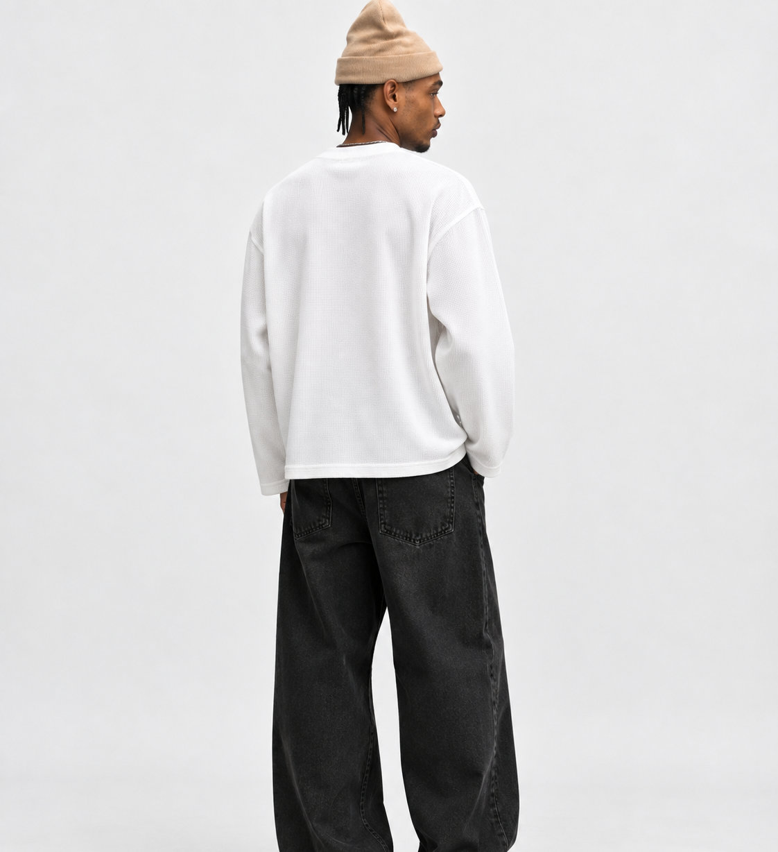 Sacred Ruins White Waffle Knit Tee