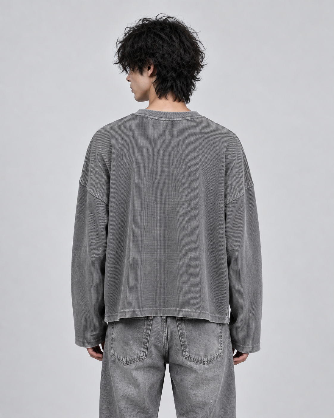 Core Logo Acidwash Waffle Knit Tee