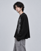 OUTRO Sacred Cross Oversized Waffle Knit