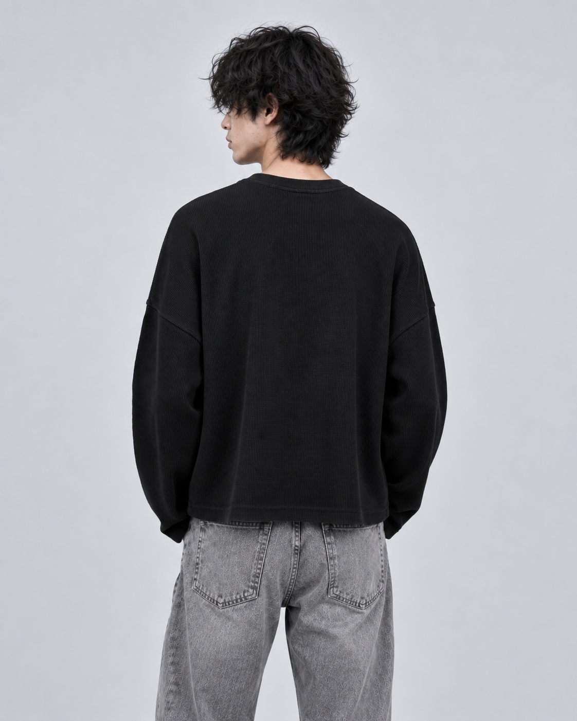 OUTRO Sacred Cross Oversized Waffle Knit