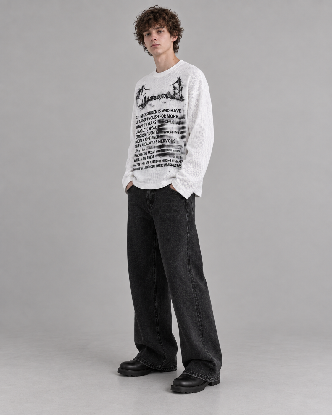 Static Noise Waffle Tee
