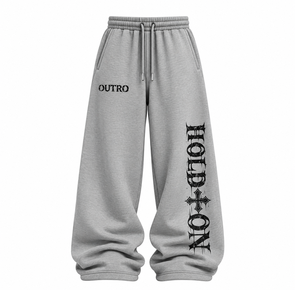 Hold On Grey Baggy Sweatpant