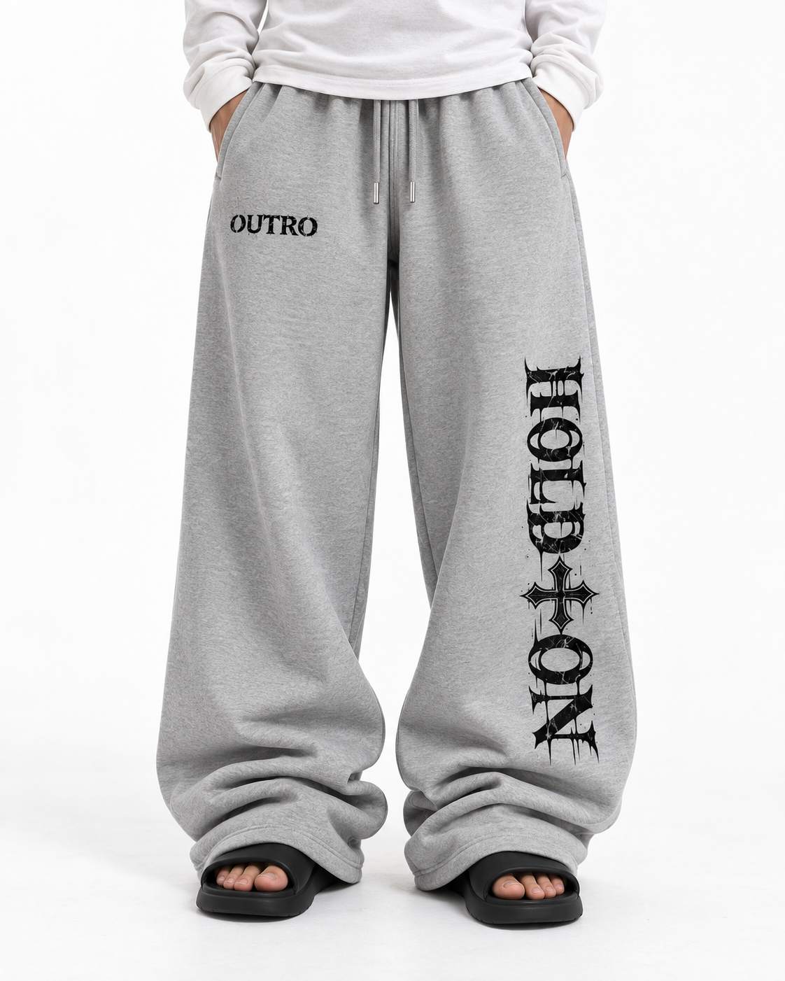 Hold On Grey Baggy Sweatpant
