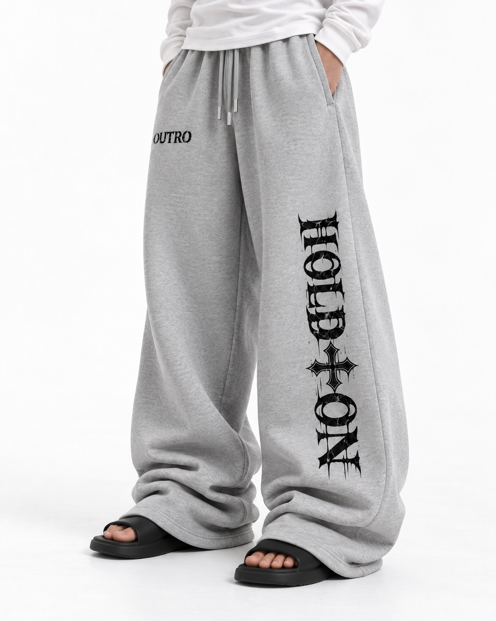 Hold On Grey Baggy Sweatpant