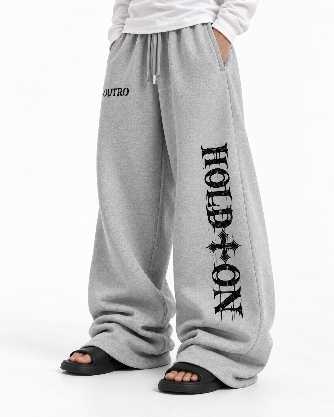 Hold On Grey Baggy Sweatpant