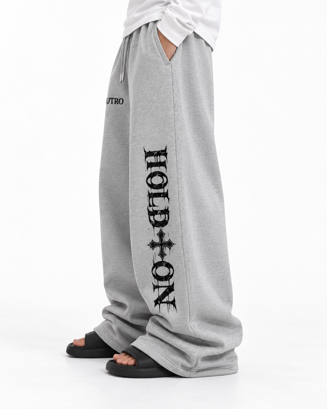 Hold On Grey Baggy Sweatpant