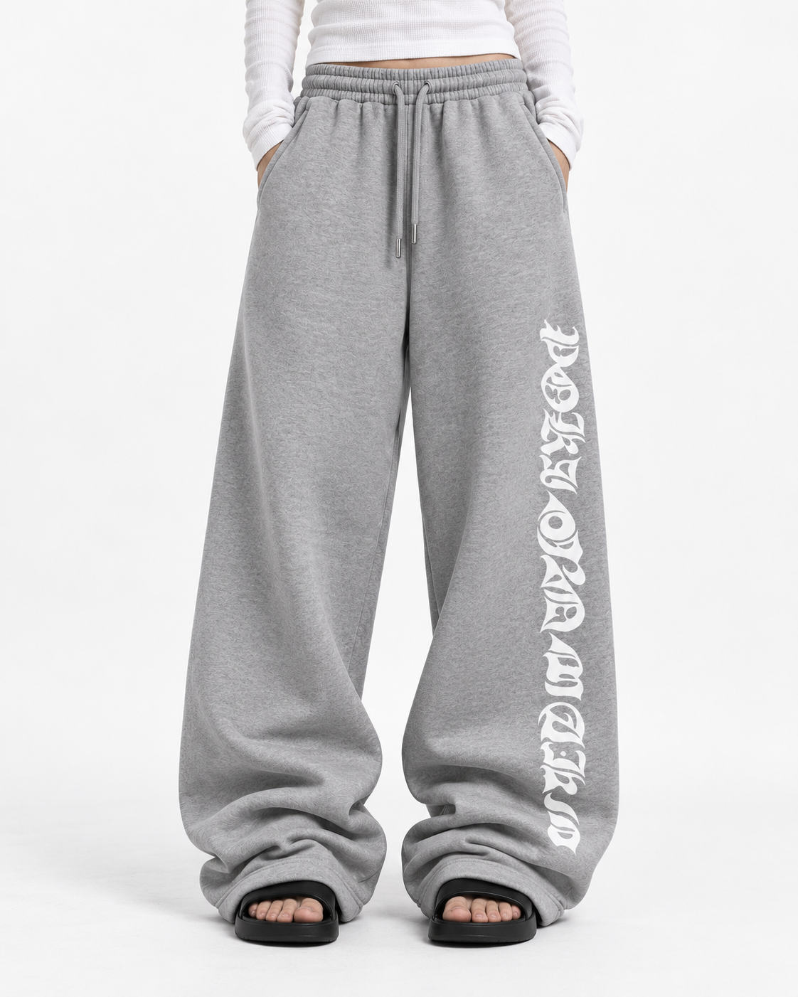 Poison Script Grey Baggy Sweatpant