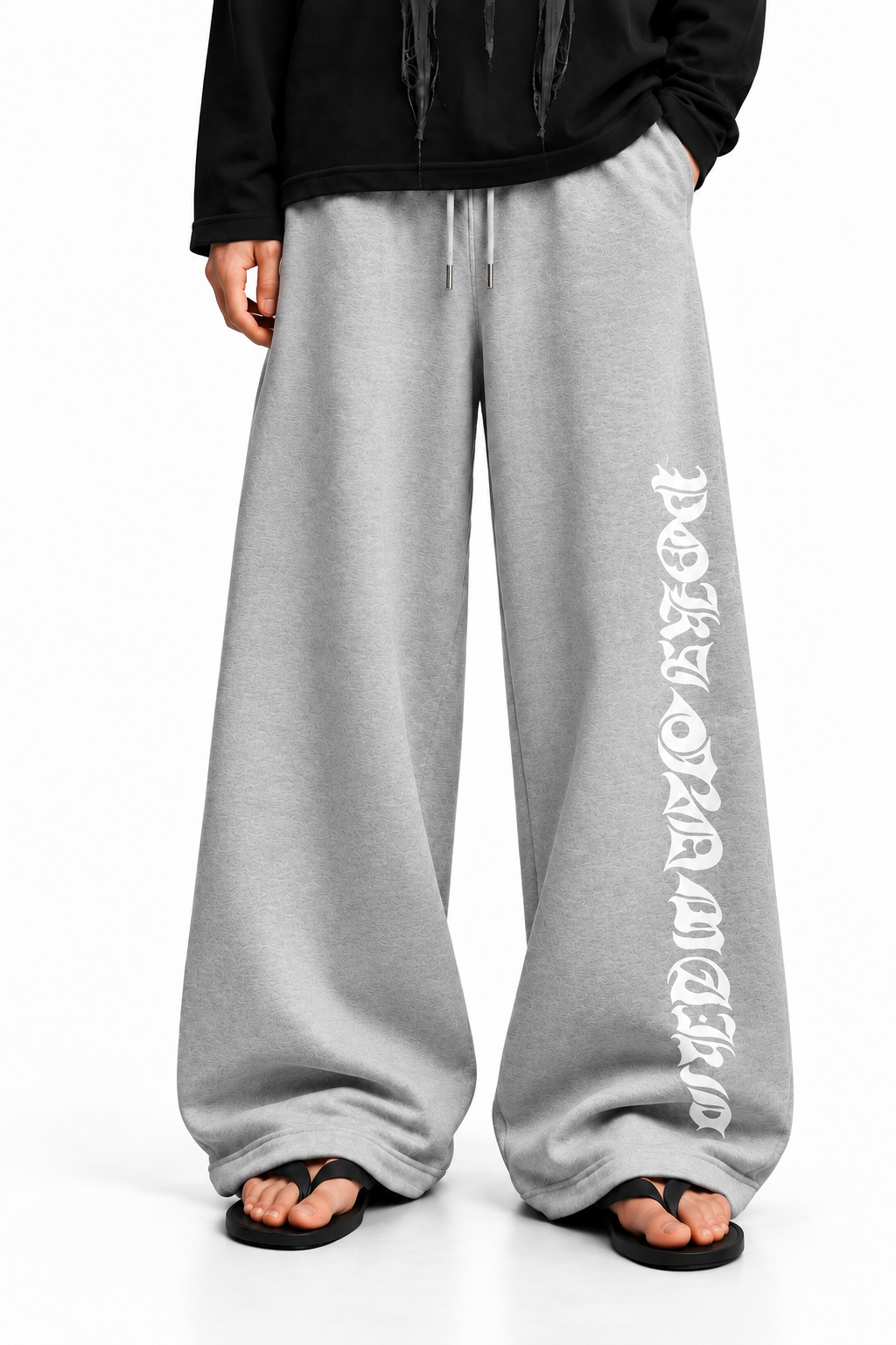 Poison Script Grey Baggy Sweatpant