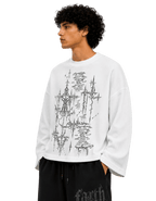 OUTRO Sacred Script Oversized Waffle Knit