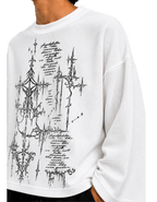 OUTRO Sacred Script Oversized Waffle Knit