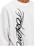 OUTRO Script Flow Oversized Waffle Knit