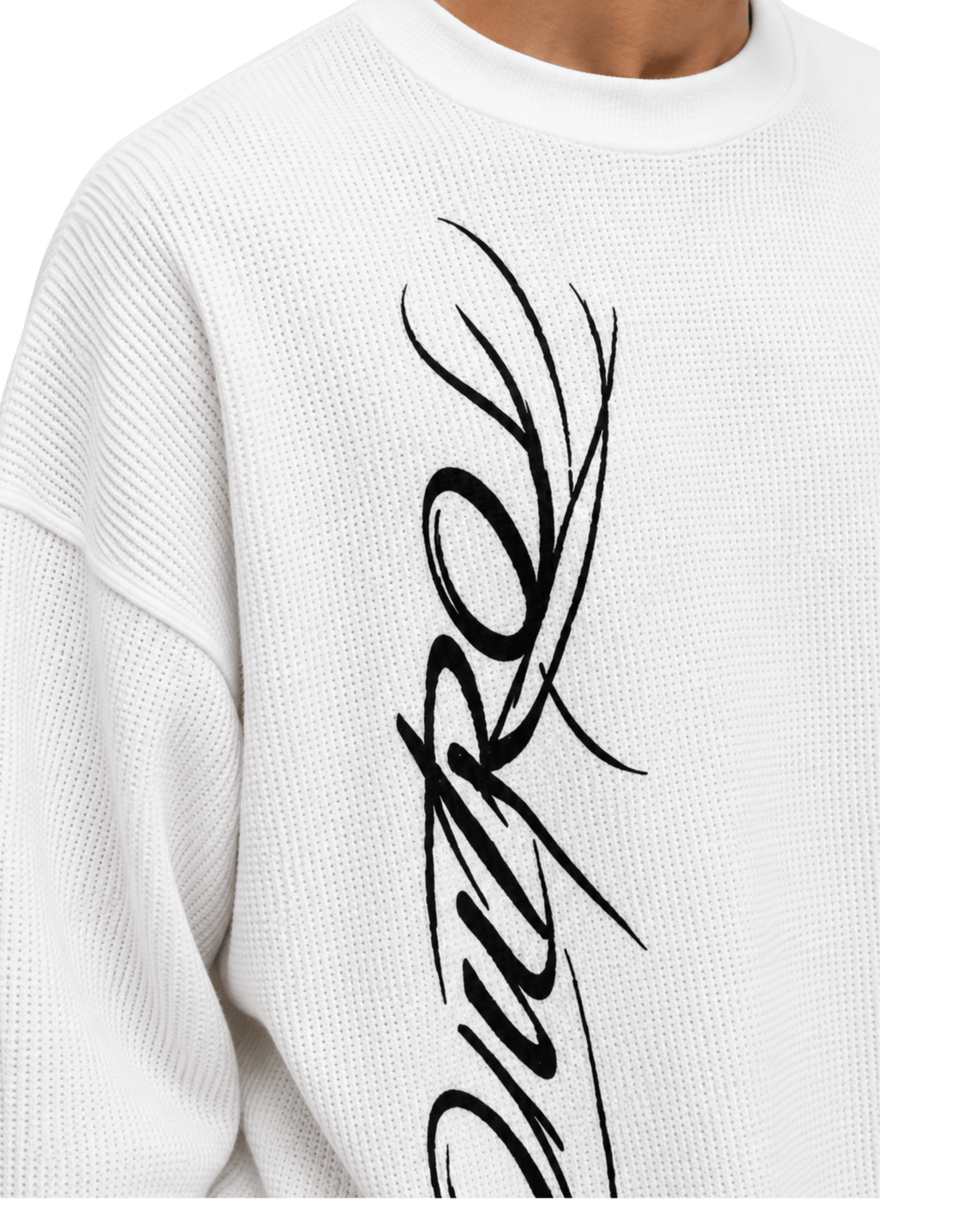 OUTRO Script Flow Oversized Waffle Knit