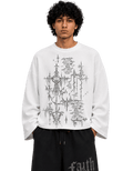 OUTRO Sacred Script Oversized Waffle Knit