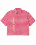Red Picnic Oxford Boxy Shirt Front Design