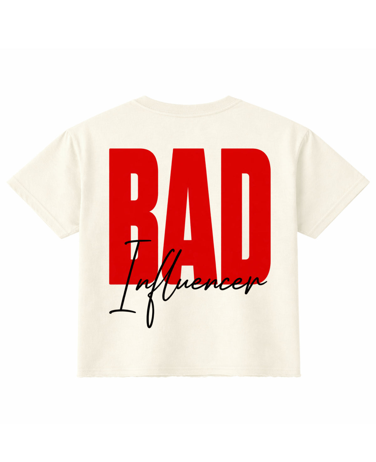 Off White Boxy Fit T-shirt Back Design