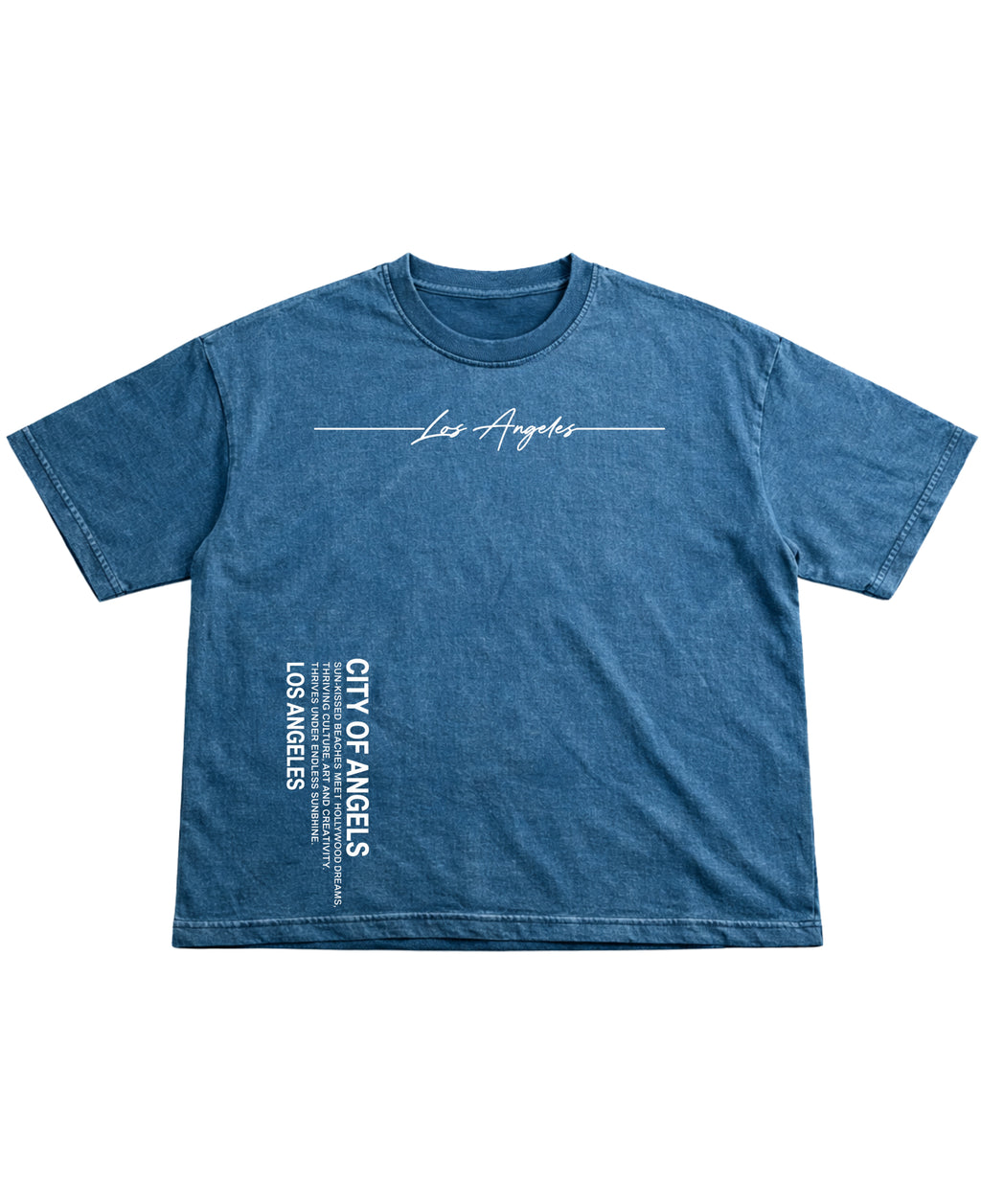Denim Wash Boxy Fit T-shirt Front Design