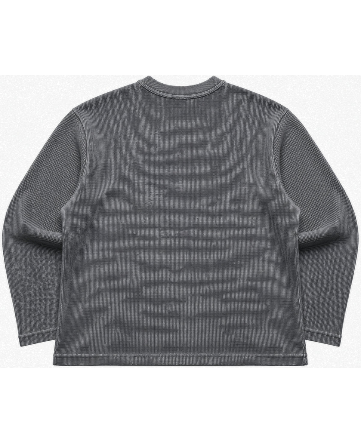 Acidwash waffle knit oversized full-sleeve Back Design