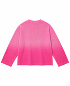 Pink Ombré Waffle Knit Oversized Full-Sleeve Back Design